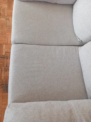 Sofá de 2 plazas beige/marrón claro