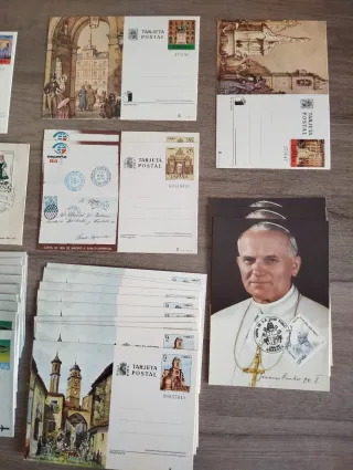 Lote Postales y Aerogramas España Años 70-80