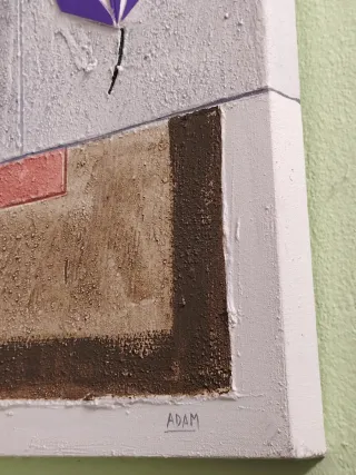 Cuadro, LIENZO, firmado 100x100, PvP: 186€-50%=93€