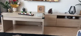 2 muebles televisión de 1;20x49 y mesa centro elev