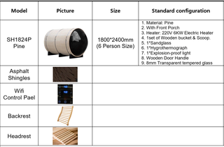 Sauna Barril SMARTMAK 6-8 Personas 6KW-WiFi