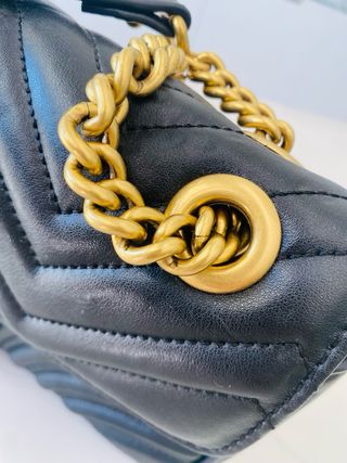 Bolso Gucci Piel Negro y Dorado