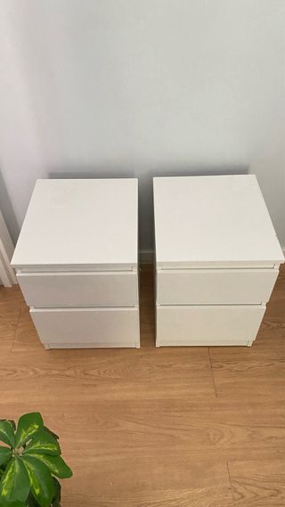 2 Mesitas de Noche Blancas