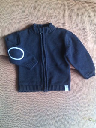 Chaqueta punto bebé 18 meses 81cm. Negra