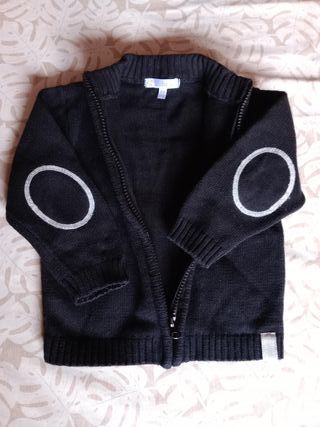 Chaqueta punto bebé 18 meses 81cm. Negra