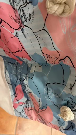 Borsa mare Buonic fantasia floreale