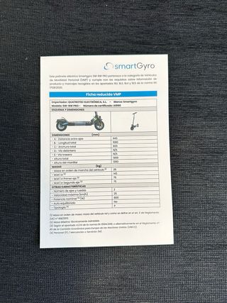 Patienete electrico SmartGyro con accesorios