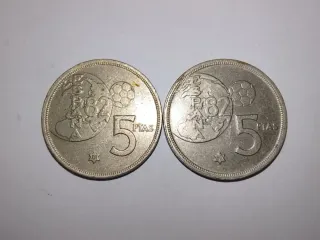 2 Monedas 5 Pesetas 1982 Mundial Fútbol