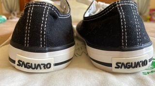 Zapatillas Saguaro Unisex Talla 38 Negras/Blancas