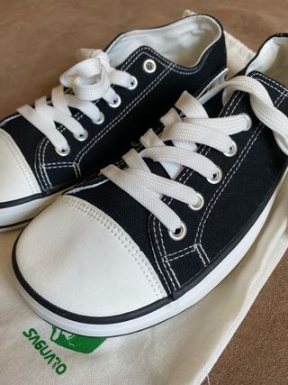 Zapatillas Saguaro Unisex Talla 38 Negras/Blancas