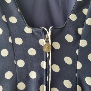 Vestido Flamenca Lunares Azul y Rojo