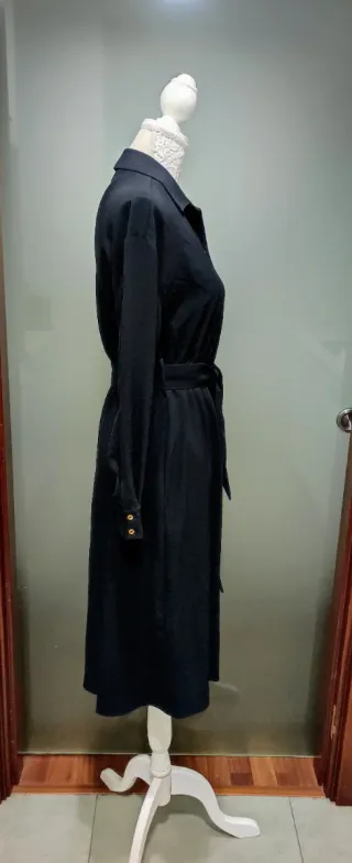 Vestido Pinko Negro Camisero Nuevo