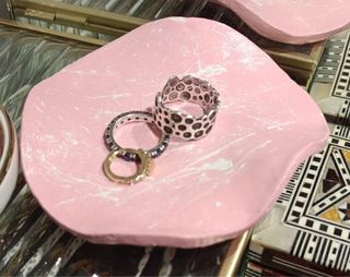 Joyero arcilla manual rosa