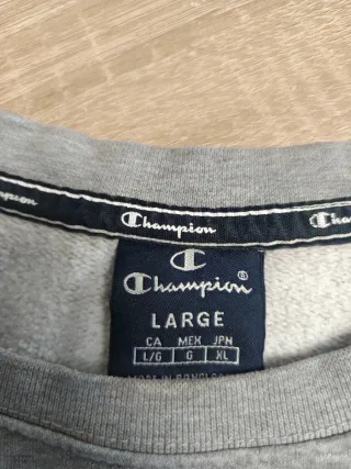 Sudadera Champion Gris Logo