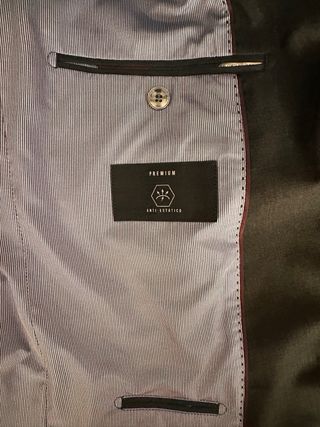 Chaqueta de traje negra para hombre