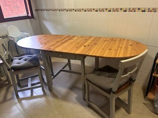 Conjunto completo Gamlevy ikea. Mesa + 4 sillas.