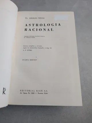 ASTROLOGÍA RACIONAL - DR. ADOLFO WEISS