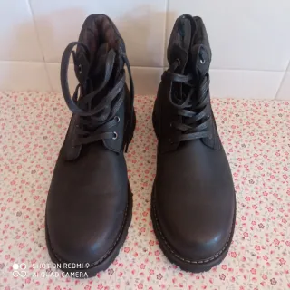 Botines de piel MTNG hombre negros