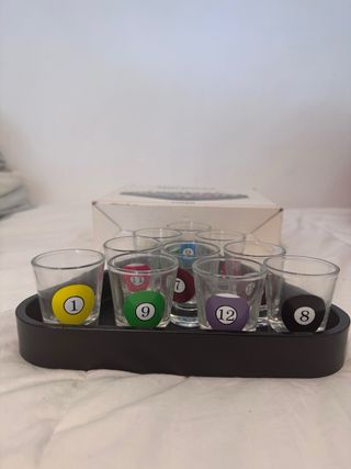 Kit 10 Vasos Chupito Billar