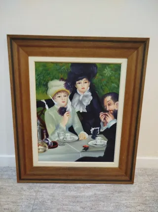 Cuadro con marco de madera