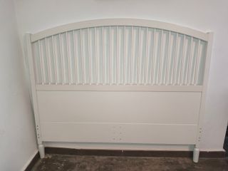 Cabecero de cama de madera blanco