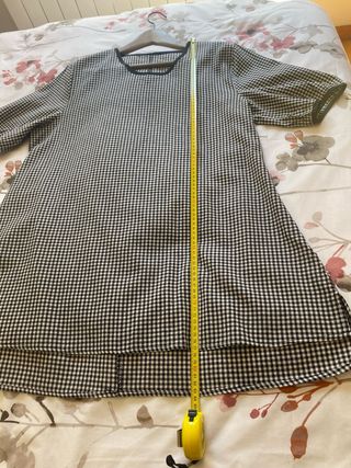 Blusón cuadros blanco y negro