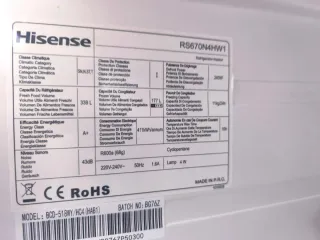 Nevera Americana Combi Hisense A+