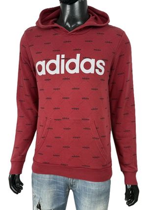 Adidas Uomo Felpa con Cappuccio Cotone Taglia S