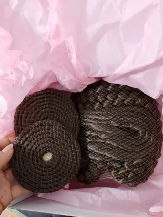 Moños de fallera castaño claro