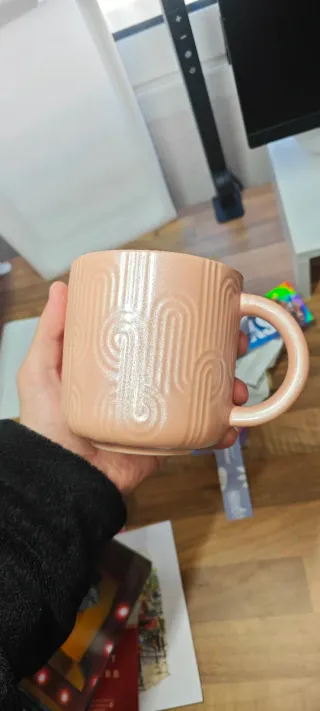 Taza Starbucks rosa purpurina