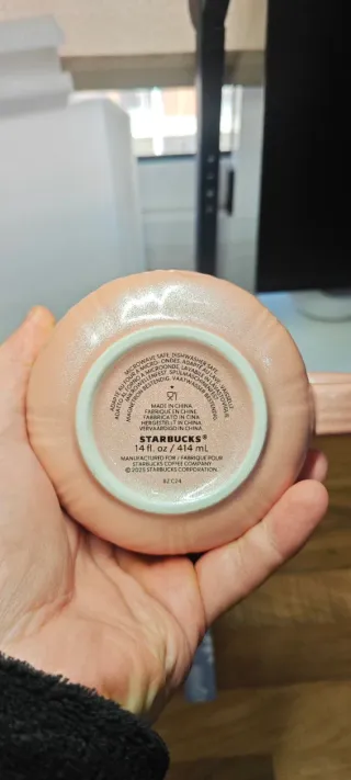 Taza Starbucks rosa purpurina