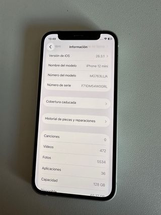iPhone 12 mini 128GB Blanco Libre