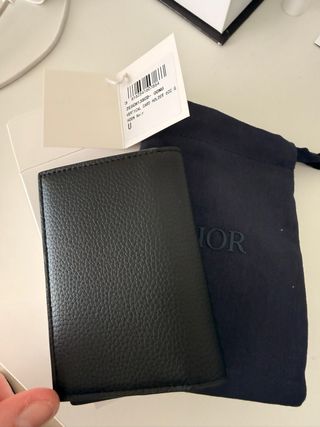 Porta carte Dior beauty in pelle blu