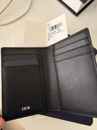 Porta carte Dior beauty in pelle blu