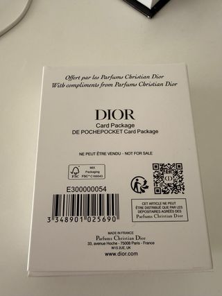 Porta carte Dior beauty in pelle blu