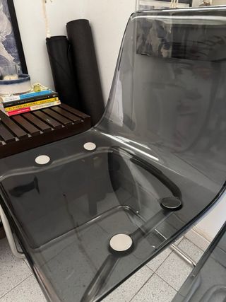 Sedie IKEA TOBIAS trasparenti grigio fumé