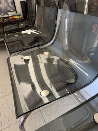 Sedie IKEA TOBIAS trasparenti grigio fumé