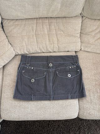 Falda mini River Island gris