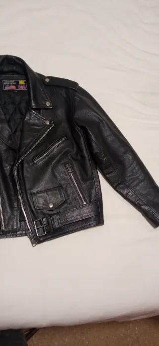 Chaqueta Cuero Negro Cowhide RealLeather