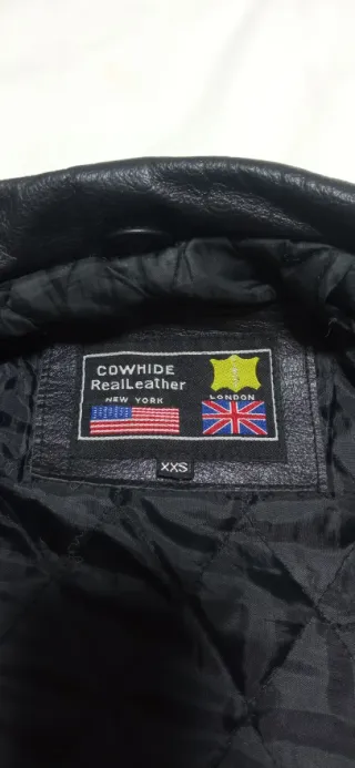 Chaqueta Cuero Negro Cowhide RealLeather