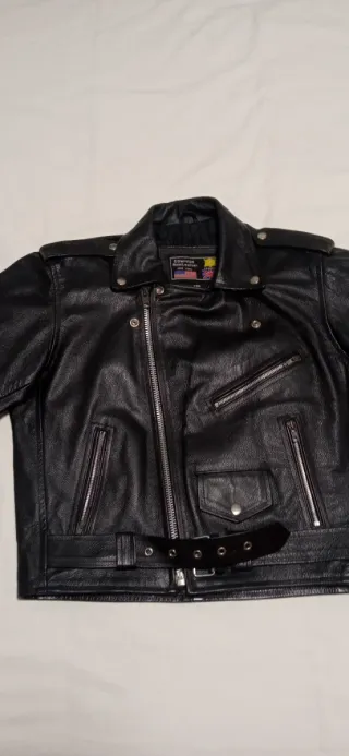 Chaqueta Cuero Negro Cowhide RealLeather