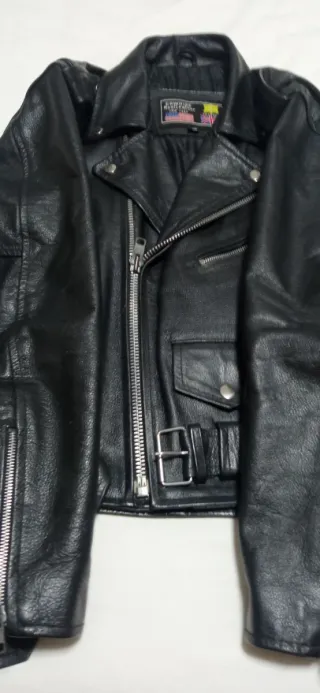 Chaqueta Cuero Negro Cowhide RealLeather