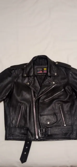 Chaqueta Cuero Negro Cowhide RealLeather