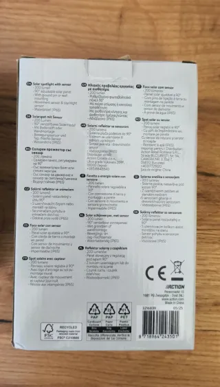 Faretto Solare LED con Sensore di movimento -IP65