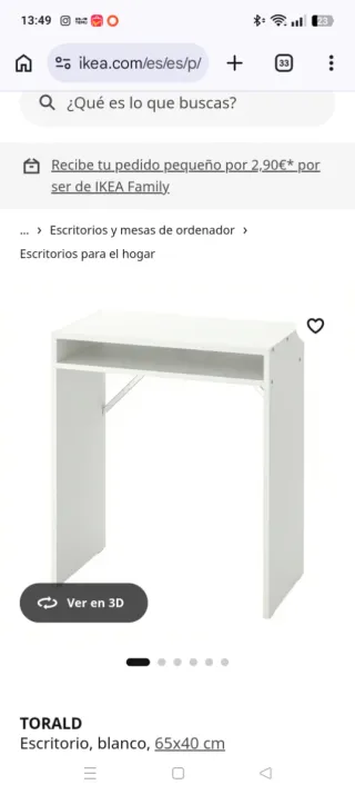 Mesa Torald Ikea Blanca