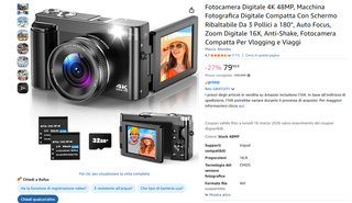 Fotocamera Digitale 48MP + MicroSD