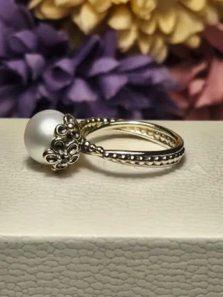 Anillo Pandora Plata 925 T52 Perla