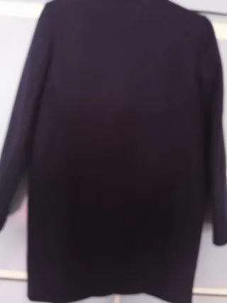 Abrigo azul cruzado con cremallera