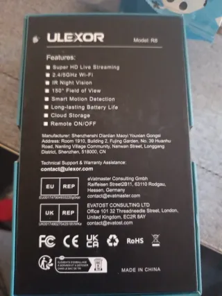 ULEXOR Mini Cámara HD Ultra Wi-Fi