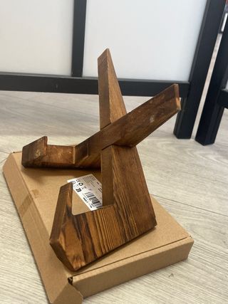 Soporte de libros de cocina de madera